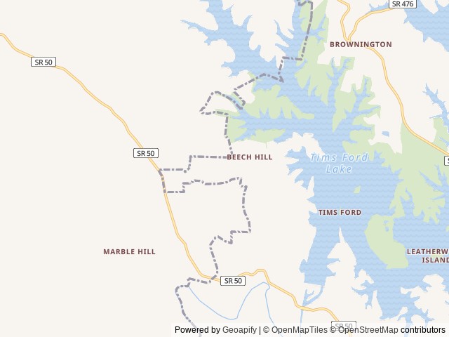 Map of Clearwater Cove RV Resort location at Winchester, TN, United States