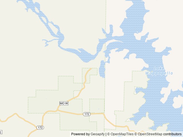 Map of Snow Creek Campground location at Williamsville, MO, United States