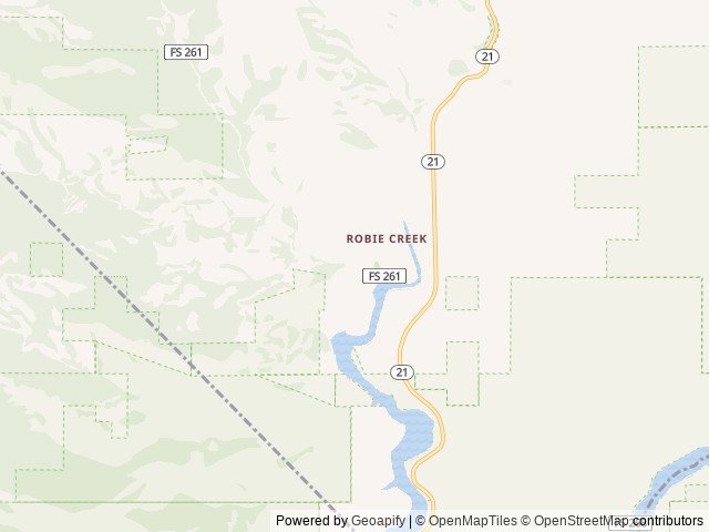 Map of Robie Creek Park Group Shelter location at Boise, ID, United States