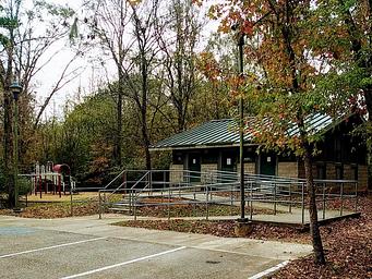 Prairie Creek Eagle’s Roost Loop restroom and laundry facility. 