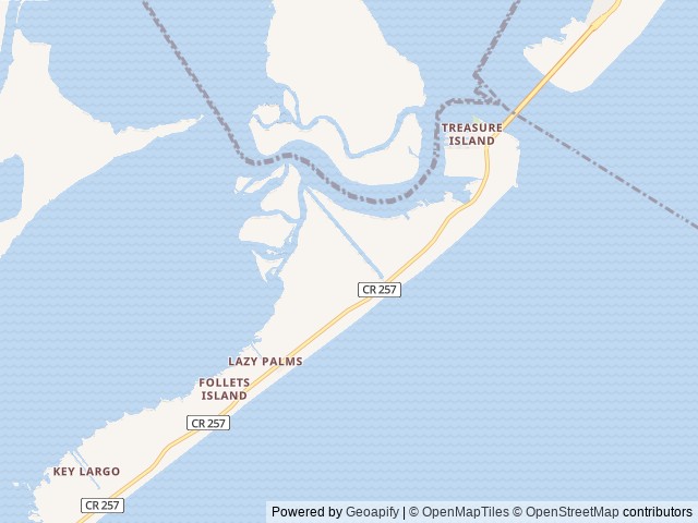 Map of Blue Water Resort location at San Leon, TX, United States