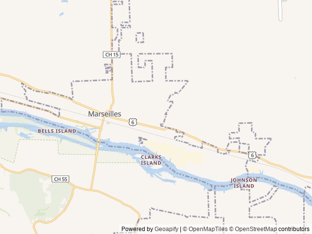 Map of Glenwood RV Resort location at Marseilles, IL, United States