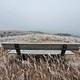 Frosty bench and grass at the Beaver Creek Recreation Area overlook.