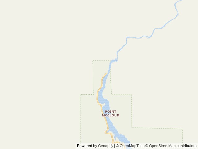 Map of Mccloud Bridge location at Redding, CA, United States