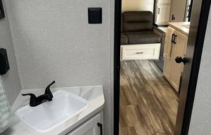 Cute little Murphy bed and bunk house