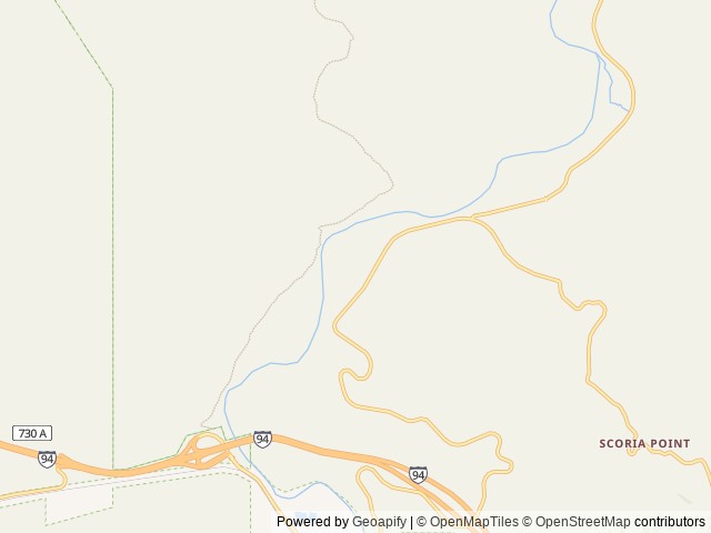 Map of Cottonwood Campground (ND) location at Medora, ND, United States