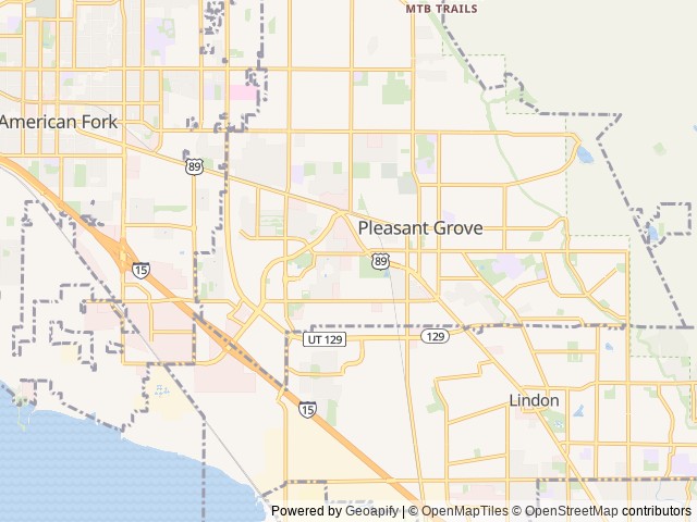 Map of Go Camp Utah location at Pleasant Grove, UT, United States