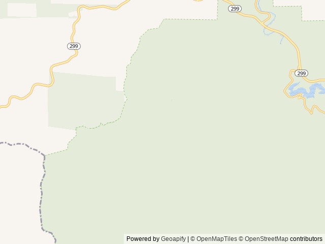 Map of Crystal Creek Primitive Campground location at Whiskeytown, CA, United States