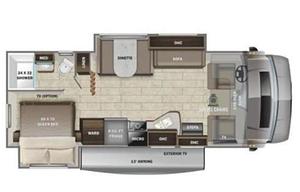 Entegra Odyssey, King/Queen Beds, (2) Recliners