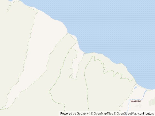 Map of Waimanu Valley Campsites location at Waimea, HI, United States