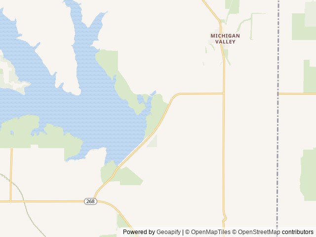Map of Michigan Valley location at Vassar, KS, United States