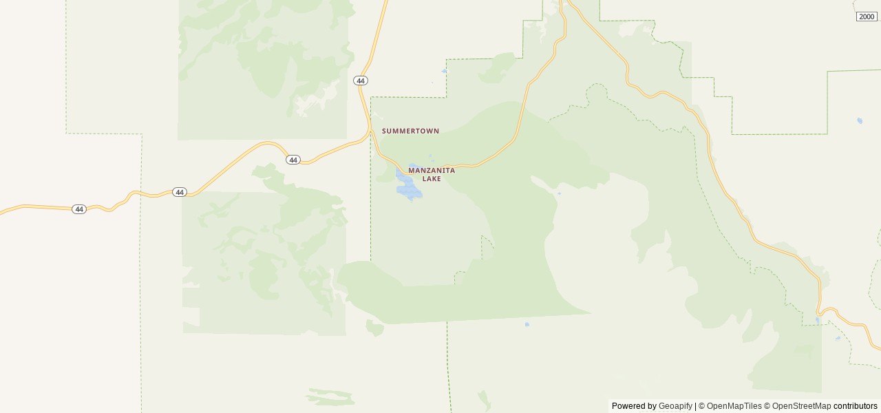 Map of Manzanita Lake Camping Cabins (CA) location at Shingletown, CA, United States