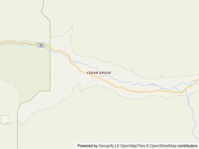 Map of Sentinel Campground location at Three Rivers, CA, United States
