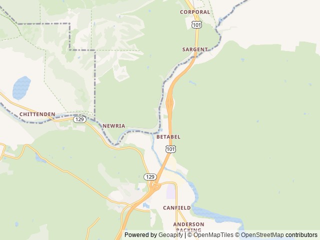 Map of Betabel RV Park location at San Juan Bautista, CA, United States