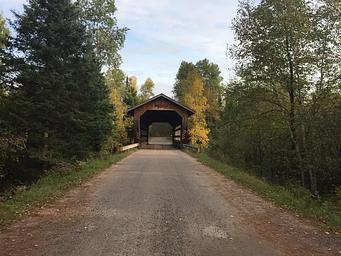 Smith Rapids Covered Bridge With Early Autumn Colors