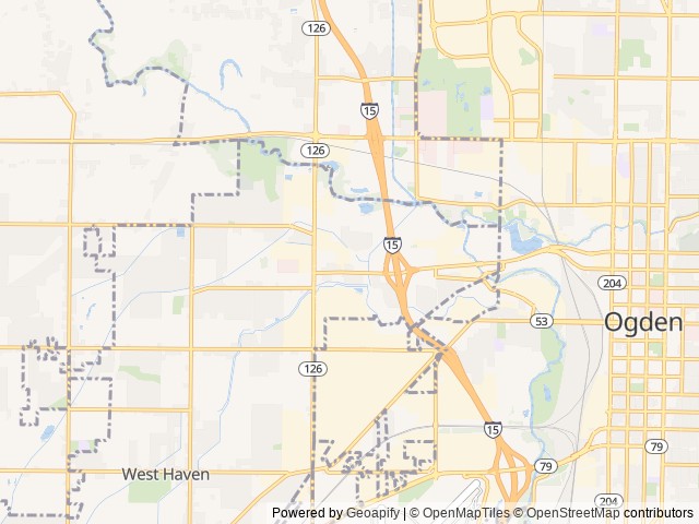 Map of Century RV Park location at Ogden, UT, United States