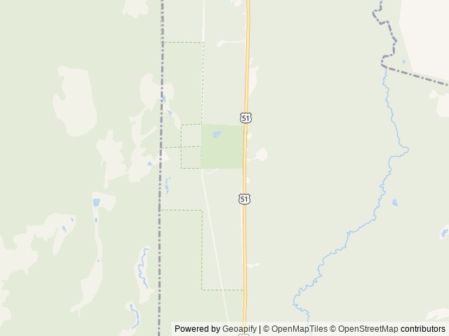 Map of Schomberg County Park location at Hurley, WI, United States