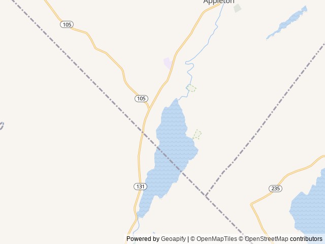 Map of Sennebec Lake Campground location at Appleton, ME, United States