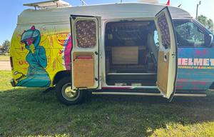 Custom van build out: Unique wrap; diesel heater