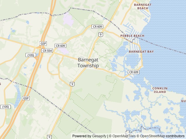Map for Altmeyer’s Family Bunk House near Barnegat Township, NJ