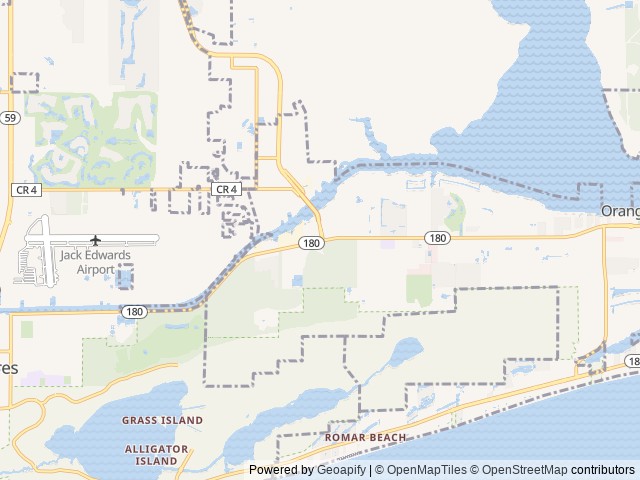 Map of Sun Outdoors Orange Beach location at Orange Beach, AL, United States