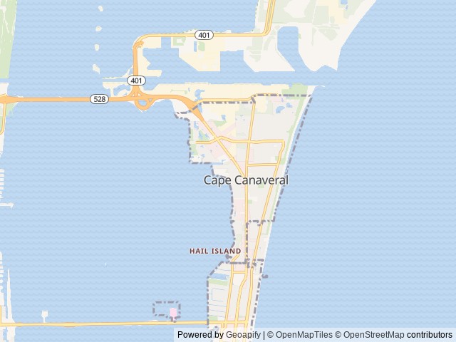 Map of Mango/Oak Manor location at Cape Canaveral, FL, United States