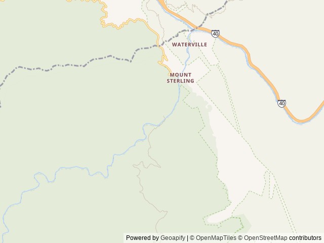 Map of Big Creek Campground (Great Smoky Mountains National Park) location at Gatlinburg, TN, United States
