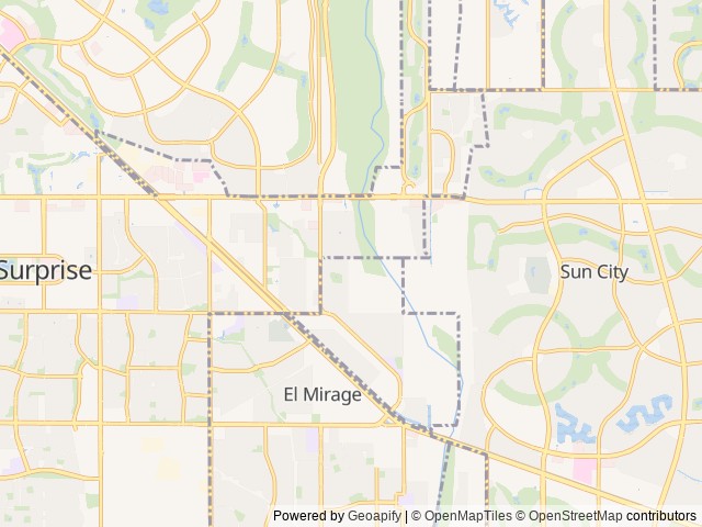 Map of Sunflower location at Surprise, AZ, United States