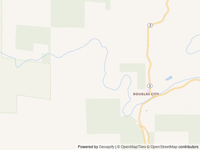 Map of Steiner Flat Primitive Campground location at Redding, CA, United States