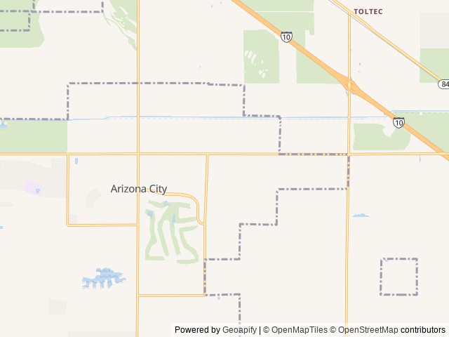 Map of High Chaparral RV and Mobile Park location at Casa Grande, AZ, United States