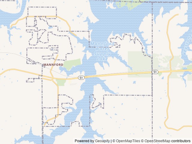 Map of Yogi Bear's Jellystone Park at Keystone Lake location at Mannford, OK, United States
