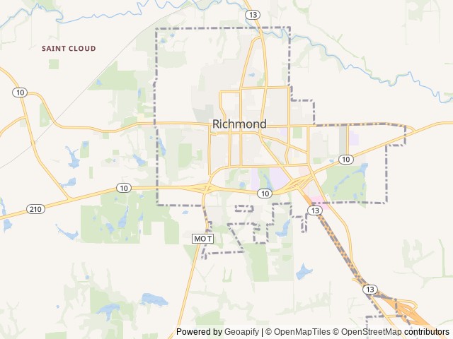 Map for 2019 "Martin's Family Home on Wheels" near Richmond, MO