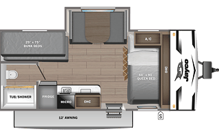 JAY FLIGHT w/ Queen Bed, Bunks, Slide-Out & Solar
