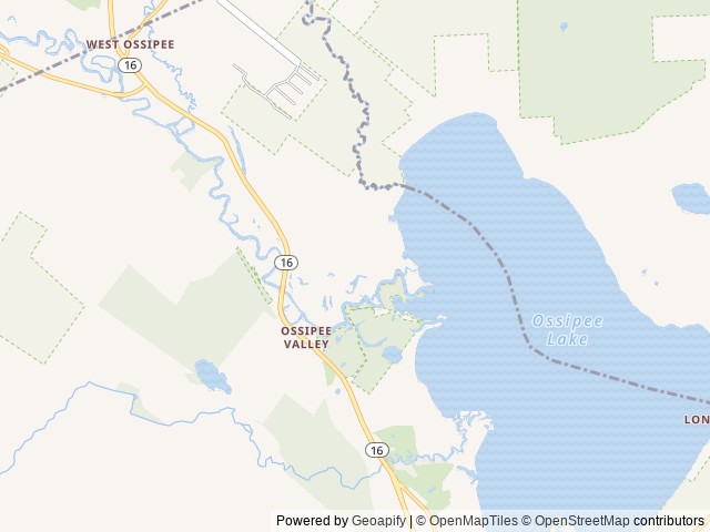 Map of Sun Retreats Westward Shores location at Ossipee, NH, United States