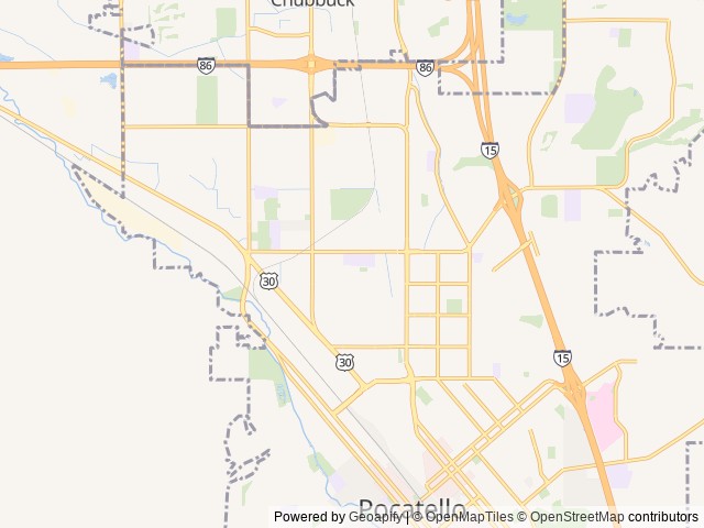 Map for Forrestfun near Pocatello, UT