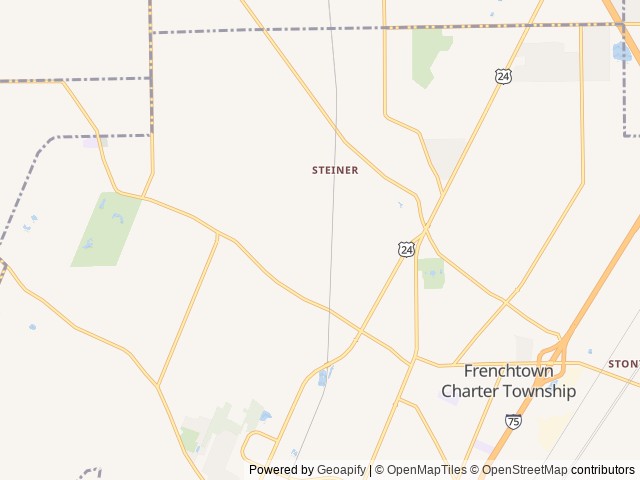 Map of Camp Lord Willing RV Park Inc. location at Monroe, MI, United States