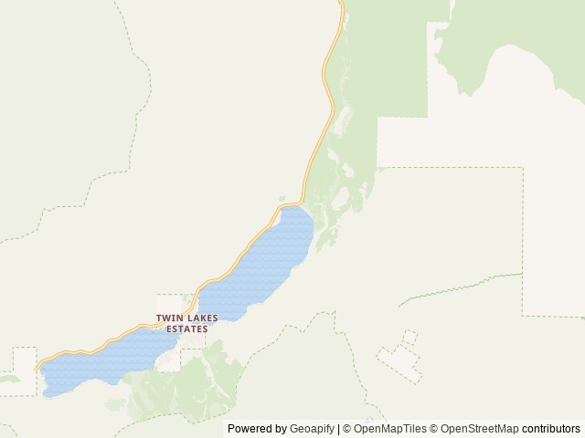 Map of Lower Twin Lakes at Bridgeport location at Bridgeport, CA, United States