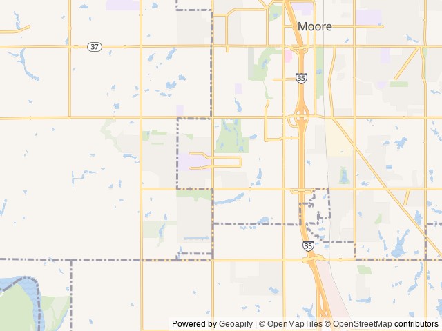 Map for Ellie - Let The Fun Begin! near Moore, OK