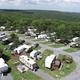 Aerial view of Pine Ridge Campground seasonal RV sites in Michaux State Forest