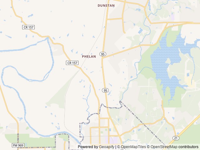 Map of Sunny Bastrop RV Park location at Lexington, TX, United States