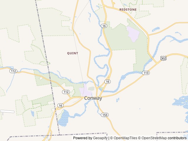 Map of Eastern Slope Camping Area location at North Conway, NH, United States