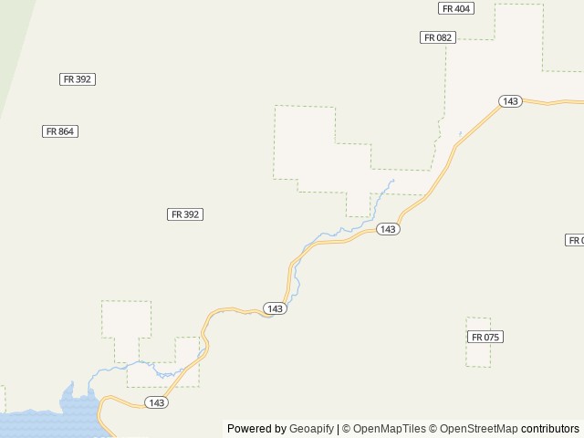 Map of White Bridge location at Cedar City, UT, United States