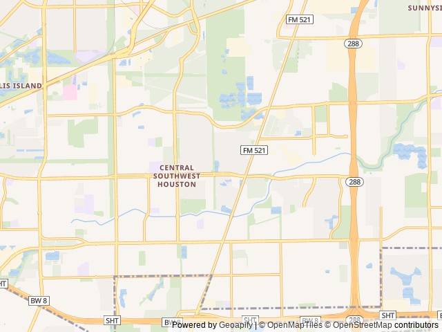 Map of Houston/Med Center KOA location at San Leon, TX, United States