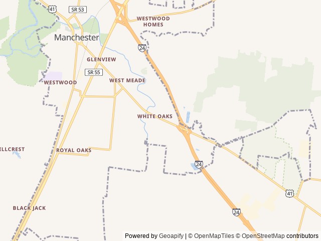 Map for 2022 Jayco Jay Flight 32BHDS near Manchester, TN