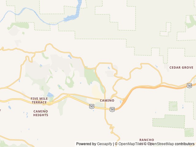 Map of Madrone Tree Hill location at Camino, CA, United States