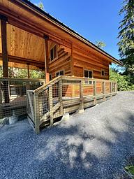 Anan Bay Cabin with entrance ramp and gate