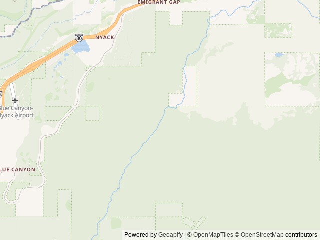 Map of North Fork (CA) location at Camptonville, CA, United States