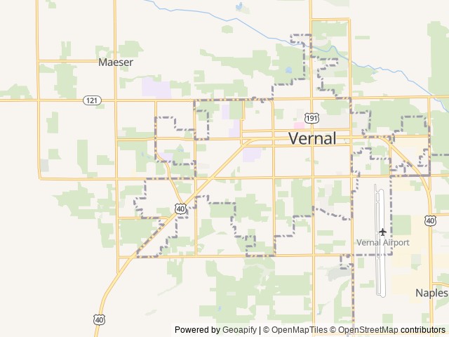 Map for Forest River RV Surveyor 24BHDS near Vernal, WY