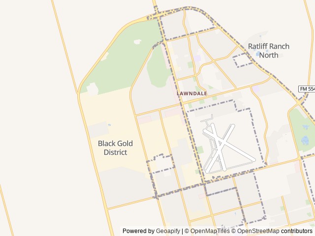 Map of Twin Pines RV Park location at Odessa, TX, United States