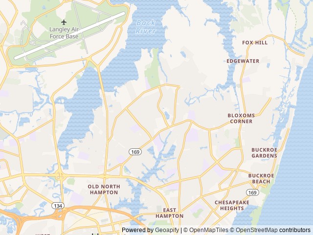 Map for Outdoor Comfy near Hampton, VA